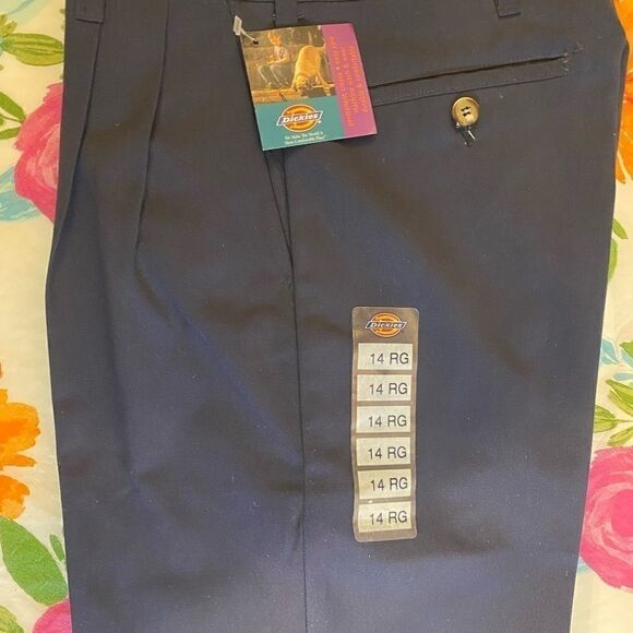 🛍Dickies Girls Classic Fit flat front Navy pants - Picture 4 of 7